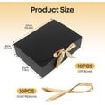 thumbnail image 2 of 10 Cajas de Regalo de Boda, 350gsm, Cajas de Regalo de Papel, con Bodas y Fiestas, Baby Shower, Halloween, Navidad, para Dulces/Aperitivos (Negro, 27x20x8cm), 2 of 4