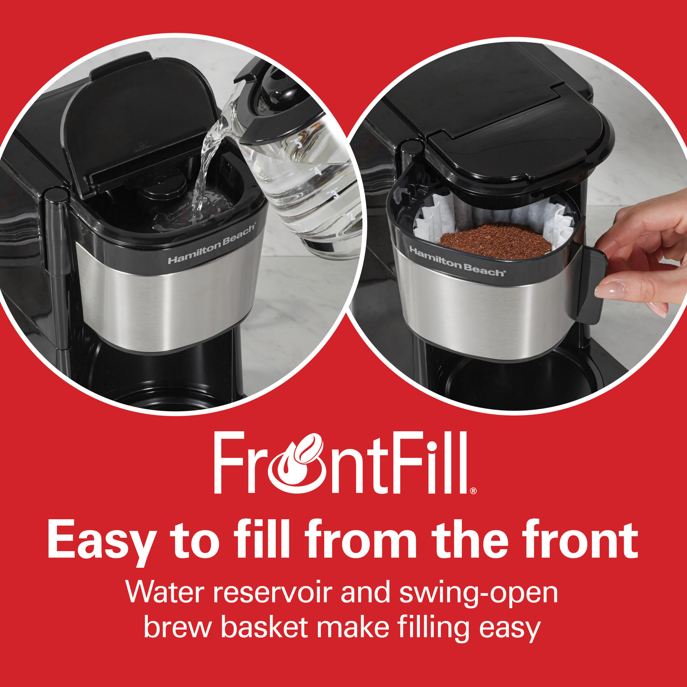 Hamilton Beach Front Fill 5-Cup Programmable Drip Coffee Maker photo 3