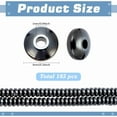 thumbnail image 2 of 185Pcs Black Hematite Beads 4mm Heishi Disc Synthetic Hematite Beads Flat Round Coin Disk Imitation Gemstone Loose Spacers, 2 of 9