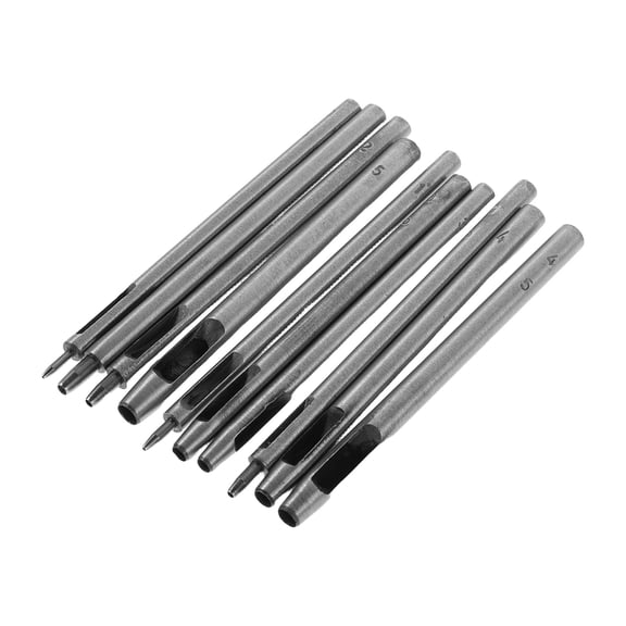 LOLIPPYY 10-Piece Hollow Punch Tool Set Steel Hole Punch Cutter for Watch Straps, Belts, and Craft Projects