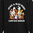 thumbnail image 3 of Disney Classics - Cats & Dogs - Just A Kid Who Loves Dogs - Toddler And Youth Long Sleeve Graphic T-Shirt, 3 of 5