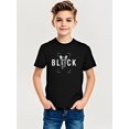 thumbnail image 1 of Boys' unique letter pattern printed casual T-shirt - short sleeved, round neck, summer outdoor youth sportswear, summer boys' gift, 1 of 6