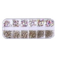 thumbnail image 1 of 12 - Grids Nail Decorations Set with Butterfly and Heart Shape Flatback Nail Gems, 1 of 6