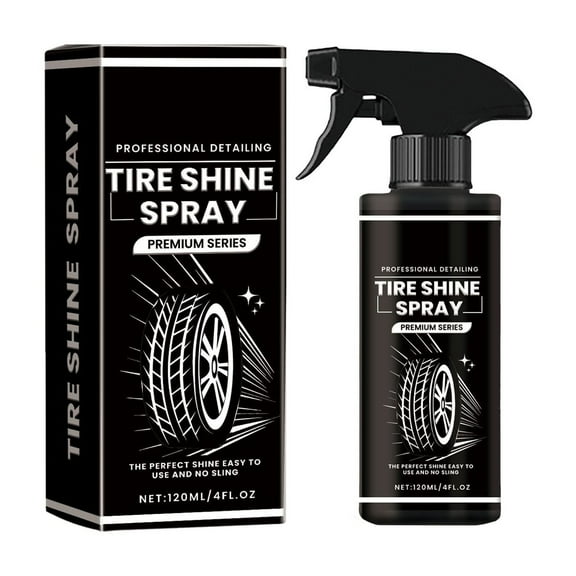 Tire Gloss Spray (120ML); Wheel Tire Gloss Maintenance Cleaning Polishing Coating Liquid Coating Agent; Suitable For Cars, Trucks, SUVs, RVs, Etc.