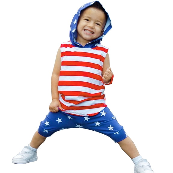 Mercatoo Kids Girls Boys Independence Day ( Children's Clothing 6-7), 1 Set, Size 130