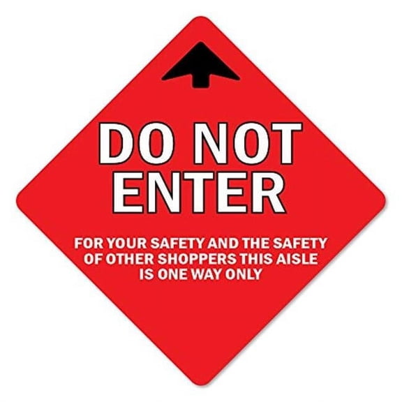 Coronavirus Do Not Enter Arrow Non-Slip Floor Graphic | Vinyl Decal | Protect Your Business, Work Place & Customers | Made in The USA