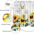 thumbnail image 2 of Farmhouse Sunflower Kitchen Curtains Country Yellow Floral Butterfly Bathroom Window Curtains Small Short Cafe Curtains for Window Rustic Flower Rod Pocket Drapes Treatment Tier Curtains (26x36 Inch), 2 of 6