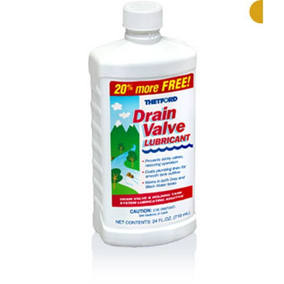 Thetford Waste Holding Tank Drain Valve Lube 24451 Holding Tank Drain Valve Lube; Use To Lubricate Drain Valve In Holding Tanks; 24 Ounce Bottle; With Bilingual Package