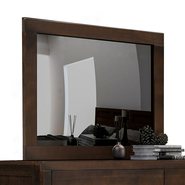 Modern Style Solid Pine Wood Dresser Mirror Home Bedroom With Wooden Rectangular Silhouette Style Solid Pine Wood Dresser Mirror