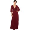 Laundry by Shelli Segal Cape Chiffon Gown, Waist Deep Garnet, 12