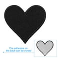 thumbnail image 3 of Uxcell Heart Shaped Iron-on Patches for Clothing Packaging Gifts Clothing Home Textiles Black 3 Pcs, 3 of 7