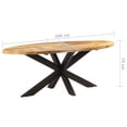 thumbnail image 5 of vidaXL Dining Table Oval 200x100x75 cm Rough Mango Wood, 5 of 5