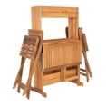 thumbnail image 3 of SAFAVIEH Outdoor Collection Barley Flower Shelf 3-Piece Bistro Set Natural, 3 of 9