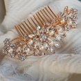 thumbnail image 4 of Crystal Wedding Hair Comb Bridal Hair Comb Pearl Wedding Headpiece Silver Hair Accessories, 4 of 4