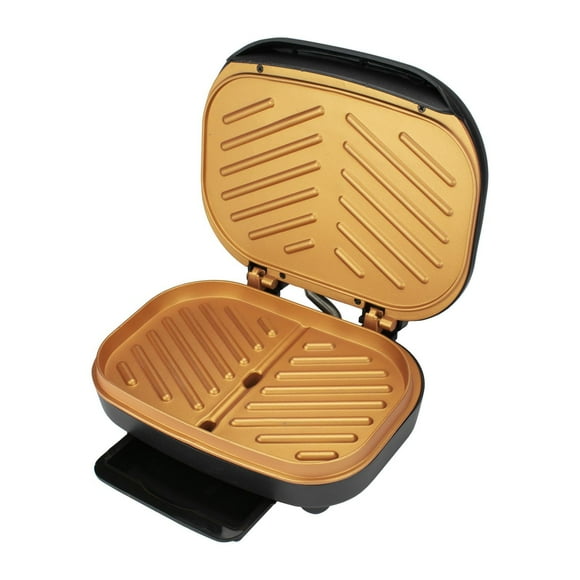 Brentwood Non-Stick 750w Indoor Electric Copper Grill and Panini Press