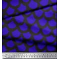 thumbnail image 2 of Soimoi Blue Cotton Duck Fabric Fish Animal Skin Print Sewing Fabric Yard 42 Inch Wide, 2 of 3
