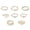 Golden, variant on SmartBy 8Pcs Finger Rings Five-pointed Star Rhinestones Jewelry Electroplating Geometric Ring Birthday Gifts