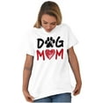 thumbnail image 5 of Dog Mom Cute Paw Print Heart Owner Women's Graphic T Shirt Tees Brisco Brands X, 5 of 5