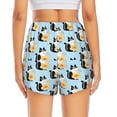 thumbnail image 2 of Lsque FUNNY CAT IS DRINKING WATER Printed Women's Running Shorts with Liner Pockets,Elastic Quick Dry Workout Athletic Gym Yoga Shorts,Womens High Waist Shorts-Medium, 2 of 9