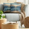 thumbnail image 5 of Ambesonne Seascape Throw Pillow Cover 2 Pack, Fish Eye Effect Oceanic, 16", Blue Pale Brown, 5 of 7