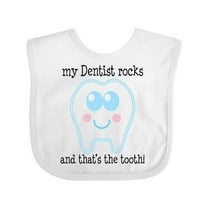 Inktastic Dentist Rocks Tooth Boys or Girls Baby Bib