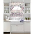 thumbnail image 3 of Pink Roses Floral Swag Curtains for Living Room/Bedroom Windows, Vintage Romance Botanical Flowers Kitchen Curtains and Valances Set 36 Inch Length, Light Filtering Swags Valance Curtain Panels, 3 of 5