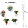 thumbnail image 3 of Set Of 4 Macrame Flower Basket Cotton Rope Hanging Planter Plant Pot Plant Holder Hanger For Indoor Outdoor Ceilings Balconies Wall Decoration - 41 Inches, 4 Legs, 3 of 6