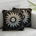 thumbnail image 3 of Acheng Mandala Celestial Home Decor Pillowcase Vintage Boho Sun Moon Black White Chic Mystic Universe Starry Sky Decorative Throw Pillow Case Cushion Cover Set Of 2 12x12in, 3 of 7
