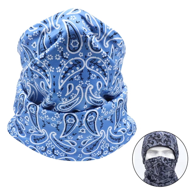 Invierno Cuello Tubo térmico suave mo Fleece grueso Calentador Máscara de media cara Bufanda para í Deportes al Azul Baoblaze polaina de cuello de invierno