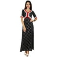 thumbnail image 2 of Bimba Womens Soft Rayon Maxi Dress Lace Classic Chic Long Dresses With Slits, 2 of 9