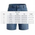 thumbnail image 3 of KIHOUT Men's Denim Cargo Shorts Elastic Waist Button Closure Pockets Casual Outdoor All-Season Knee Length Shorts, 3 of 5