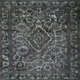 thumbnail image 1 of Ahgly Company Machine Washable Indoor Square Traditional Sonic Silver Gray Area Rugs, 3' Square, 1 of 7