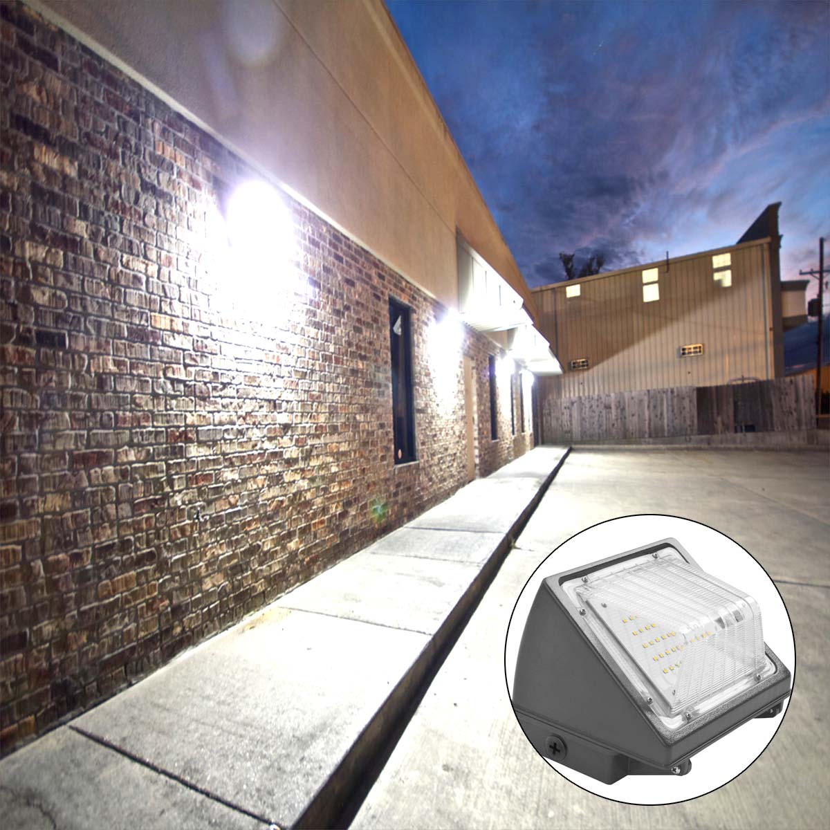 KAWELL 90W LED Wall Pack Light,1500lm and 5000K Super Bright White Outdoor Garden Driveway Parking Lot Wall Pack LED Security Light,80-120 HPS/HID Metal Halide Bulb Replacement - image 5 of 7