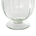 thumbnail image 4 of DecMode Glass Ribbed Fluted Candle Holder with Elevated Base, 4 of 9