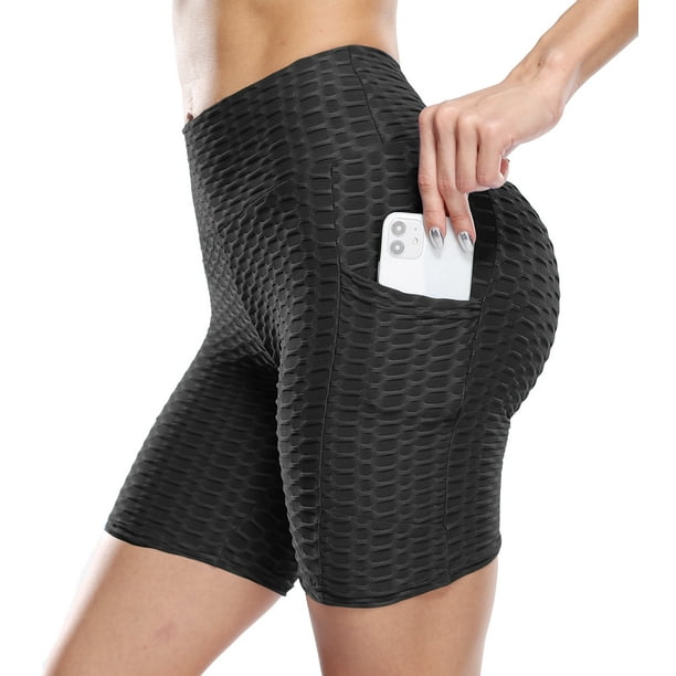QRIC Women High Waist Tummy Control Bike Shorts With Pockets TikTok