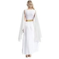 thumbnail image 2 of XUNZOO Women's Greek Beauty Roman Queen Toga Dress Ancient Grecian Empress Maxi Gown White L, 2 of 6