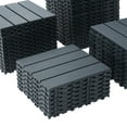 thumbnail image 5 of Plastic Interlocking Deck Tiles,44 Pack Patio Deck Tiles,12"x12" Square Waterproof Outdoor All Weather Use, Patio Decking Tiles for Poolside Balcony Backyard, Grey, 5 of 9