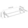 thumbnail image 3 of Wall-mounted Towel Rack, Double Rod Storage Shelf, No Hole Design, Multifunctional + Space-saving, Modern Bathroom/Kitchen, Ideal for Home Organization, Hanging Towels/Accessories., 3 of 8
