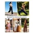 thumbnail image 6 of Cadmus Womens High Waist Stretch Wide Leg Lounge Pants Loose Fit Yoga Workout Sweatpants with Pockets, Light Grey, L, 6 of 9