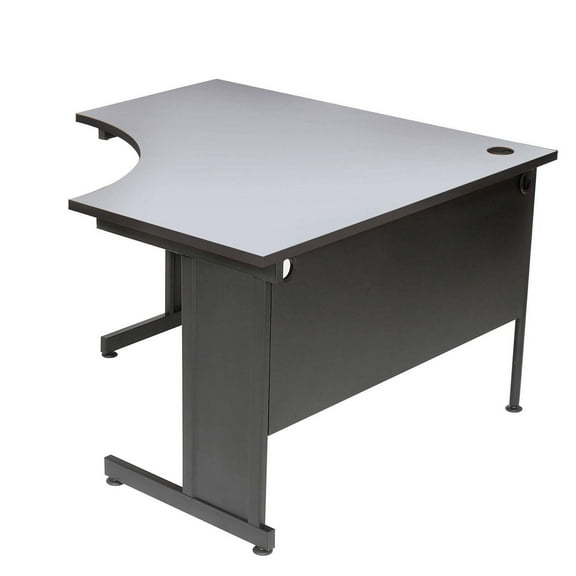 Global Industrial Laminate Top Corner Desk, 48", Gray