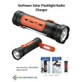 GoPower Emergency Solar LED Flashlight with AM/FM/Weather Band Radio