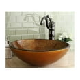 thumbnail image 2 of Kingston Brass 12566439 Fauceture Evspfb2 Milano Round Amber Bronze Glass Vessel Sink - Amber Bronze, 2 of 2