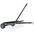 40Inch Pull Behind Dethatcher, Lawn Sweeper with 20 Steel Tines