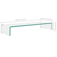 thumbnail image 4 of vidaXL TV Stand/Monitor Riser Glass Clear 90x30x13 cm, 4 of 4