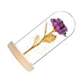 thumbnail image 4 of Naiovety Cúpula de rosas artificiales, portátil, ceremonia de boda, banquete, flor de simulación de Metal con hojas, decoración para el Kits de decoración para fiestas Rosa Púrpura Cálida, 4 of 5