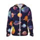 thumbnail image 1 of Fotbe Space Planet Chaqueta con Protección Solar UPF 50+ para Hombre y Mujer, Camisa con Capucha y Bolsillos-Large, 1 of 7