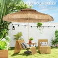thumbnail image 4 of Outsunny Parasol de Patio Tiki en Chaume de 10 Pi, Parasol Extérieur UPF30+, 4 of 10