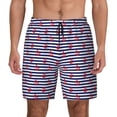 thumbnail image 2 of Picia Anchors pattern Mens Swim Trunks with Compression Liner Stretch Beach Shorts Quick Dry with Zipper Pockets No-Chafing Board Shorts-X-Large, 2 of 9