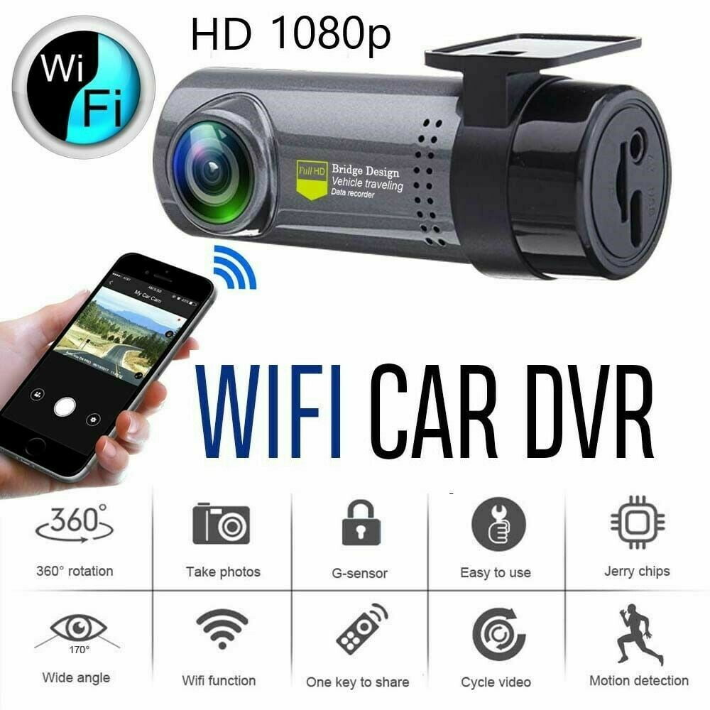 Smart WiFi DVR Cam 170 Degree Wireless Car Dash Cam 1080P Full HD