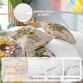 thumbnail image 2 of 3 Piece Sunflower Duvet Cover Set Queen Size, Microfiber Comforter/Quilt Cover with Corner Ties and 2 Pillowcases, Spring Floral Summer Botanical Farmhouse All Season Soft Bedding with Zipper Closure, 2 of 8